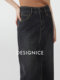 Disenis 2025 autumn new versatile commuter temperament denim long skirt high waist straight skirt women