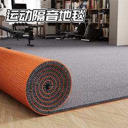 Soundproof and Shock-Absorbing Floor Mat for Treadmill, Home Fitness, Yoga, Elliptical Machine, Spinning Bike, Shock-Proof, Thickened, Sound-Absorbing Carpet