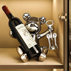 Violent Bear Wine Rack Ornament, High-End, Niche, Light Luxury, High-Class Home Decor for Living Room, Tv Cabinet, Wine Cabinet, Soft Furnishings
