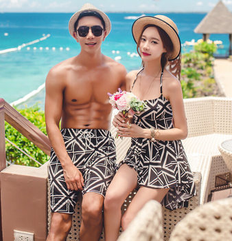 Swimsuits, women's one-piece dress, triangle couples, men's beach pants
