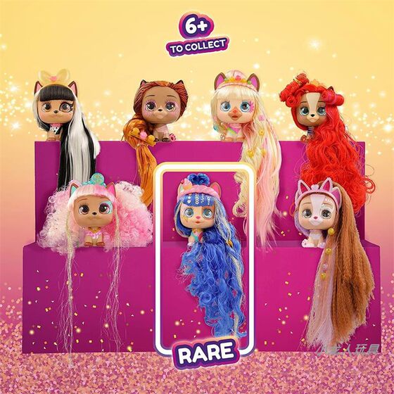 
Hairdressing Pet Dog I Love Poodle Surprise Blind Box Girl Braided Hair Toy Blind Box Funny Children's Toy