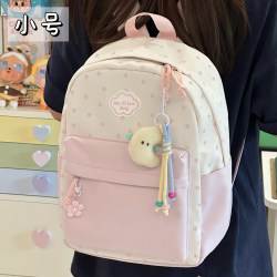 Ins style small fresh and cute girly school bag middle and high school student backpack girl travel light small backpack