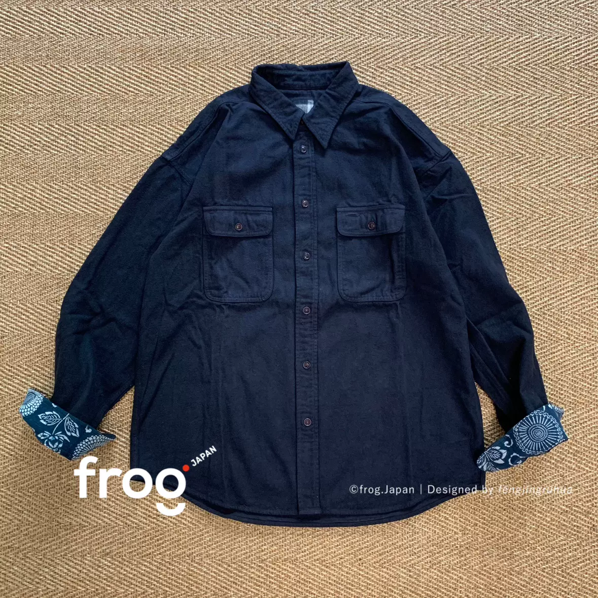 国现VISVIM ICT LUMBER SHIRT L/S 袖口翻花腰果花衬衫-Taobao