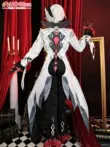 Nokigenshin Người Hầu cos phù hợp với Kẻ Lừa Điều Hành Arecino cosplay váy trò chơi hoạt hình trang phục fatui costume Genshin Impact