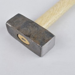 Masonry Hammer, Square Hammer, Wooden Handle Hammer, Square Hammer, Iron Hammer, Sledgehammer, Hand-Forged, Natural Color, High-Carbon Steel, Multi-Functional