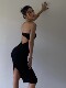Alexia.L Niche European and American Bella Kendall Hot Girl Party Cut-Out Backless Sexy Solid Color Tight Dress