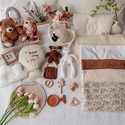 Forest-Themed Newborn Baby Full-Month Celebration at Home Photo Shoot Birthday Balloon Ceremony Props Background Cloth Decoration Hanging Cloth