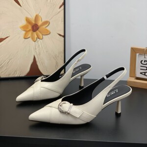 
Pointed toe buckle bag toe fashion sandals for women 2026 summer new stiletto heels 6CM light luxury retro foot-showing small high heels