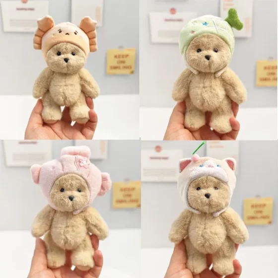 
Clothes only] Pendant Lina Joint Bear Doll Baby Clothes Cartoon Head Hood 14cm Little Bear Doll Wearing Alternative Clothes