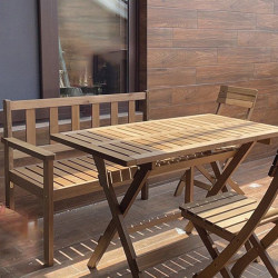 Outdoor Tables and Chairs, Courtyard Table and Chair Sets, Homestay Solid Wood Leisure Tea Tables, Outdoor Stall Folding Tables, Long Tables