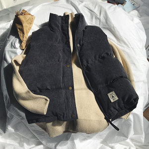 
Autumn and winter men's cotton vest vest loose Korean style trendy vest stand collar horse clip casual and versatile trendy jacket