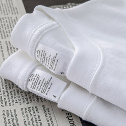 250g Heavyweight Pure Cotton Long-Sleeve T-Shirt, Loose Solid Color Top, White Undershirt, Thick Base Layer for Men and Women