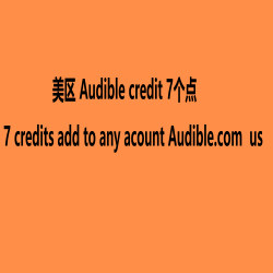 Directly Top up Your Us Audible Us Credit for Audiobooks, and the 7 Credits Will Be Directly Credited to Your Personal Account