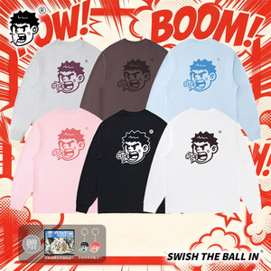 
SWISH THE BALL IN Explosive Qiqi sports t-shirt men's pure cotton long-sleeved American basketball training shooting uniform