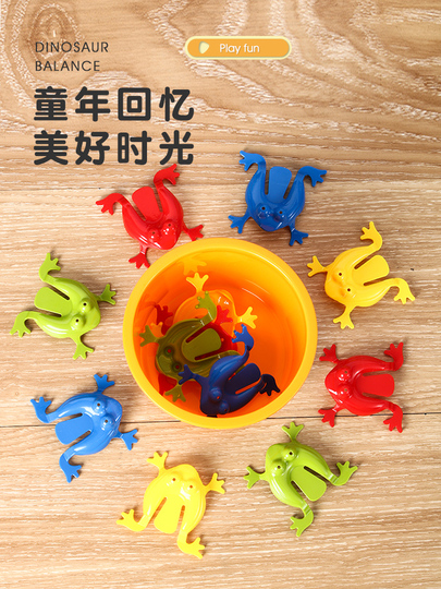 Juguete De Rana Saltadora Para Niños – Set De 15 Ranas De Plástico Que Rebotan Con Cubo De Almacenamiento, Juego Interactivo De Coordinación Y Velocidad, Verde Y Rosa