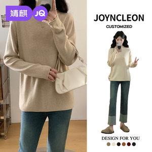 
Jingqi maternity wear, winter wear, fashionable bottoming shirt, loose trousers, new style, half-high collar inner wear for women during pregnancy