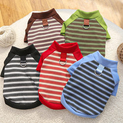 Original Striped Dog New Product Cat Pet Clothing Cat Clothes Dog Supplies French Doll Bottoming Shirt Teddy