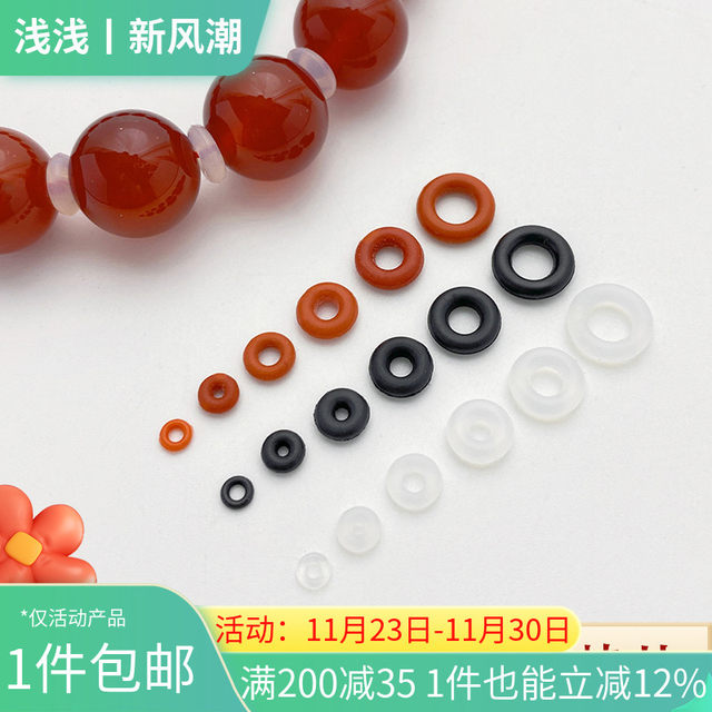 Wenwan Jewelry Crystal Bracelet Silicone Beaded Separator Diy14K Gold Accessories Pearl Crystal Beaded Anti-wear Gasket