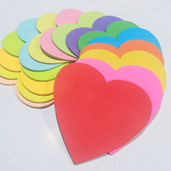 Fluorescent Heart-Shaped Sticky Notes, Medium-Sized Heart-Shaped Sticky Notes, Large Red Heart-Shaped Sticky Notes