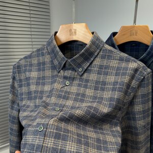 
Double-sided furry shirt men's long-sleeved autumn and winter fashion casual plaid shirt men's clothing middle-aged and young people's inner wear clothes