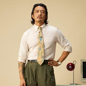 
SOARIN British style retro vertical striped long-sleeved shirt for men, high-end business casual button-down suit shirt