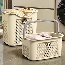 Dirty Laundry Basket for Home Bathroom, Laundry Basket with Compartments for Dirty Clothes, Storage Basket for Bathing, Dirty Clothes Hamper