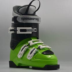 Ef Classic Porsche Green Double-Board Ski Boots for Beginners, 60 Hardness, Comfortable Asian Last Ski Boots