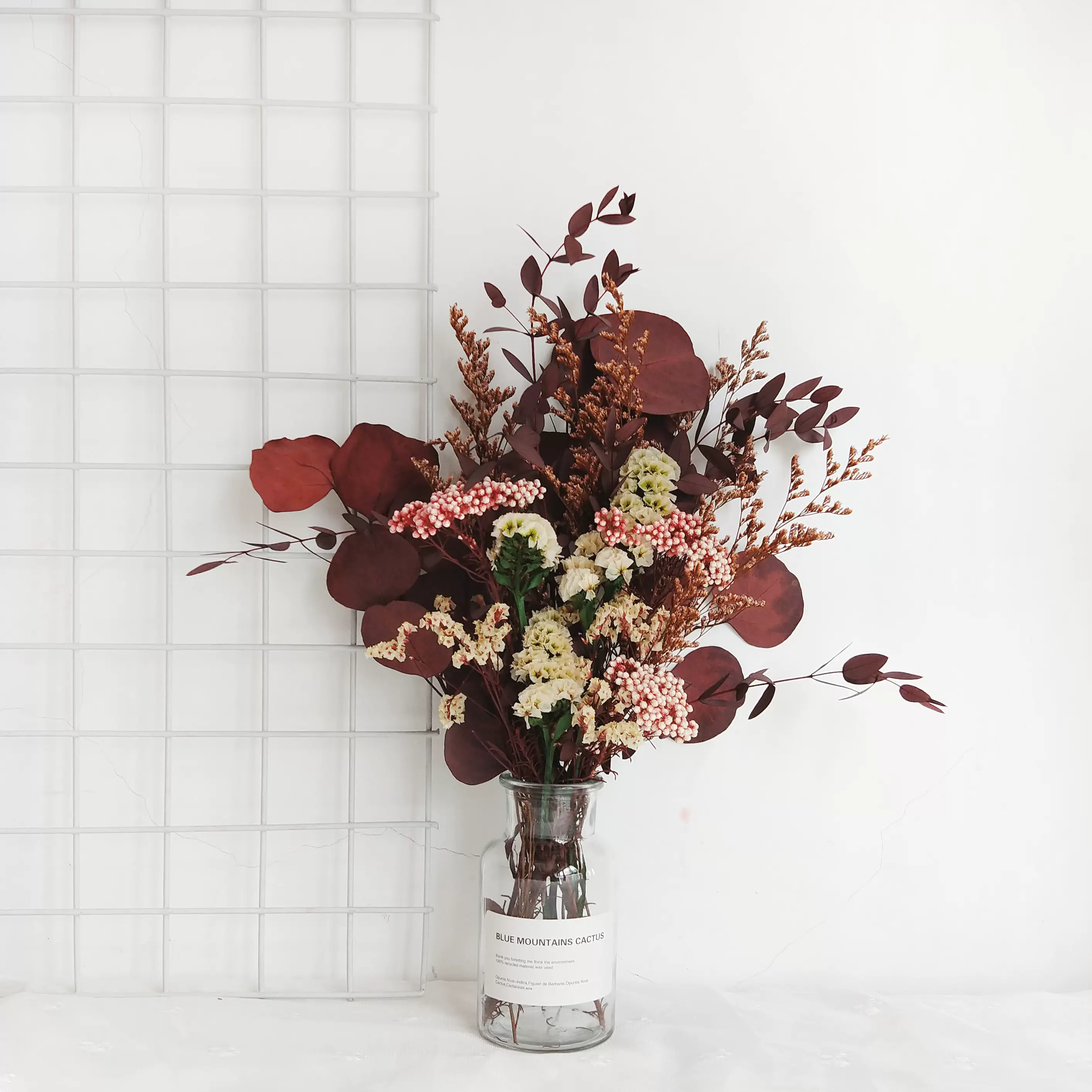 北欧风干花花束永生花家居装饰真花小清新文艺花瓶客厅桌面