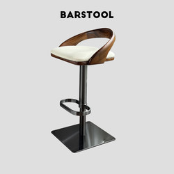 Italian Accessible Luxury Leather Bar Chair Modern Simple Bar Chair Rotating Lift Home High Stool Designer Island Chair