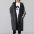 Áo khoác cotton dài Adidas nữ mùa xuân ấm áp có mũ trùm đầu thể thao áo khoác chống gió GF0025 ao khoac nu