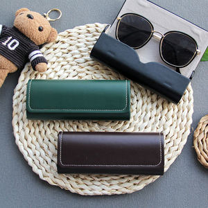 
Myopia glasses case leather frame sunglasses for male and female students portable anti-stress fashion retro storage box