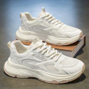 
Men's shoes 2025 summer new breathable mesh shoes lightweight running sports shoes men's casual shoes versatile dad shoes