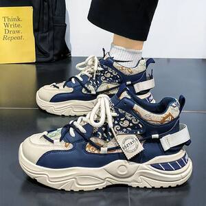 
Men's shoes 2025 new autumn teenager casual running sports shoes student thick sole non-slip dad fashion shoes men
