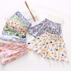 Cool Cotton Silk Girls' Short Skirt Skirt Summer 2023 New Children's Clothing Little Girl Foreign Style Casual Skirt Skirt Outerwear