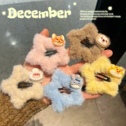 Autumn and Winter New Zootopia Five-Pointed Star Plush Bb Clip Judy Nick Five-Pointed Star Hair Clip Side Fringe Clip