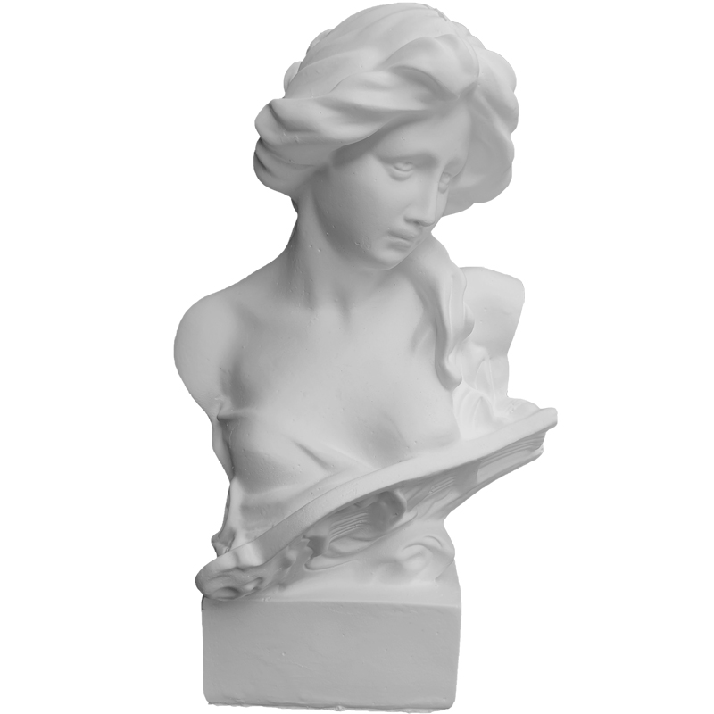 クラシック女性像 マーブル彫刻 約30cm 石膏小琴女像 - 30cm アートモデル