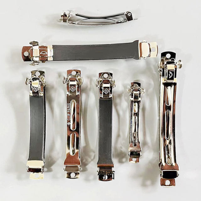 Korean clip 10 cm thicker black leather case three spring hair clip handmade DIY card head flower material
