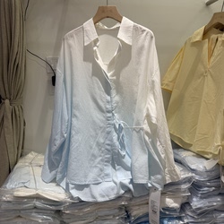 Korean Style Age-Reducing Gradient Color Long-Sleeved Shirt for Women, Suitable for Petite Figures, Summer Casual Lazy Style, Loose Sun-Protective Shirt