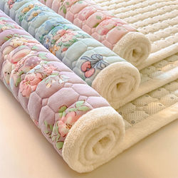 Class a Milk Velvet Warm Mattress Pad, Soft Cushion for Home Use, Fleece-Lined Warm Single Bed Non-Slip Bedding for Student Dormitories