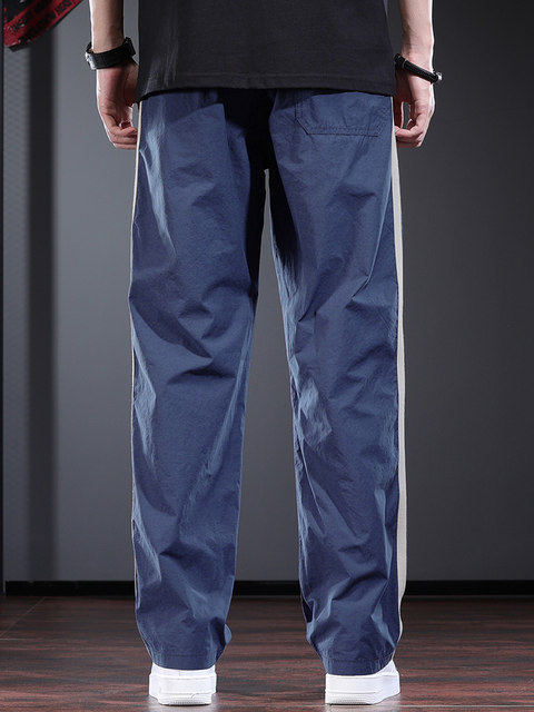 Woolen Pants Men's Autumn and Winter Loose Straight Trousers Korean Style Trendy Versatile Thickened Small Suit Pants Capri Casual Pants Men