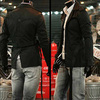 New men,s windbreaker mid-length single-breasted fashion jacket korean style slim-fit windbreaker coat l153-2