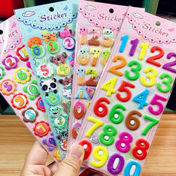 Numbers 0-9 Stereo Sponge Stickers English Letters 3D Stickers Kidsren's Educational Early Education Handmade Decoration Small Stickers