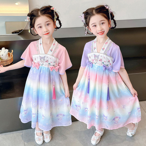 
Girls Hanfu 2025 summer new style new national style summer ancient style ancient costume daily wearable children's skirt dress