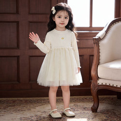 Girls' Princess Dress 2026 Spring New Style Early Spring Dress Baby Kidsren's Birthday Spring Style Little Girl Dress