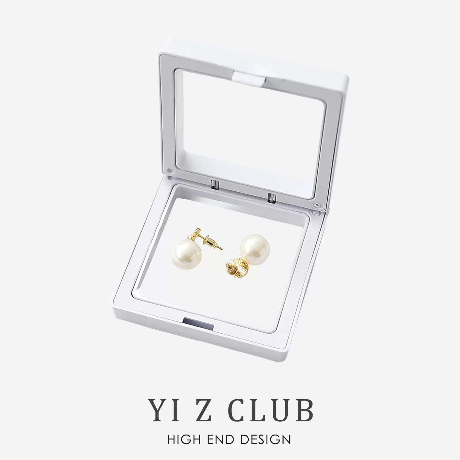 Yi Z CLUB 复古现代优雅925银针高亮仿珍珠耳钉耳环耳坠饰品0.05-Taobao 