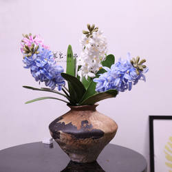 Simulated flower feel moisturizing soft glue high quality hyacinth living room table decoration ornaments flowers leaves floral art