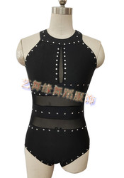 Pole Dance Performance Clothing Halter Neck Ballet Dance Practice Suit Jumpsuit Yoga Suit Ring Suit Gymnastics Suit for Women