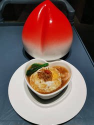 Porcelain Tableware, Birthday Peach Design, Chinese-Style Birthday Banquet, Bone China, Heart-Shaped Clubhouse, Artistic Dish, Cold Dish, Birthday Noodle Tableware