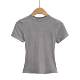 Little Ru hot girl Kardashian's round neck short-sleeved T-shirt in summer slim tight stretch short base top