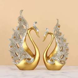 Light Luxury Swan Ornaments, a Pair of High-End Home Decorations, Living Room Entrance Tv Cabinet, Bedroom Decoration, Housewarming Gifts